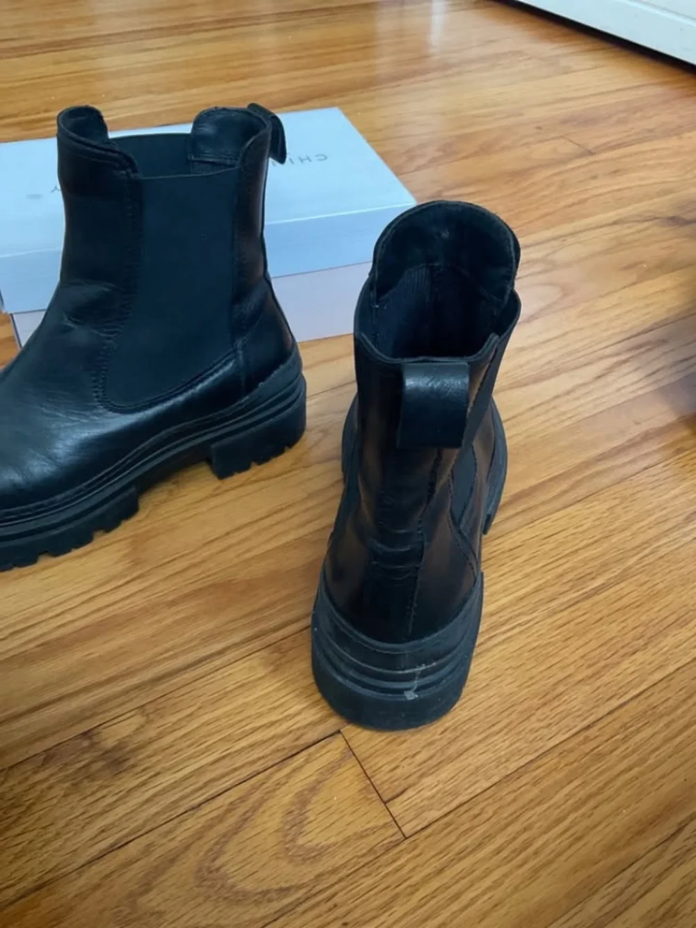 Black Platform Chelsea Boots
